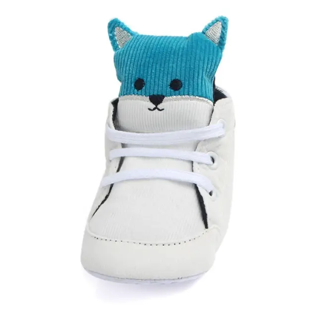 Adidasi bebelusi albi - Ursulet (Marime Disponibila: 6-9 luni) - IRD0767-1-p2.6-9 luni