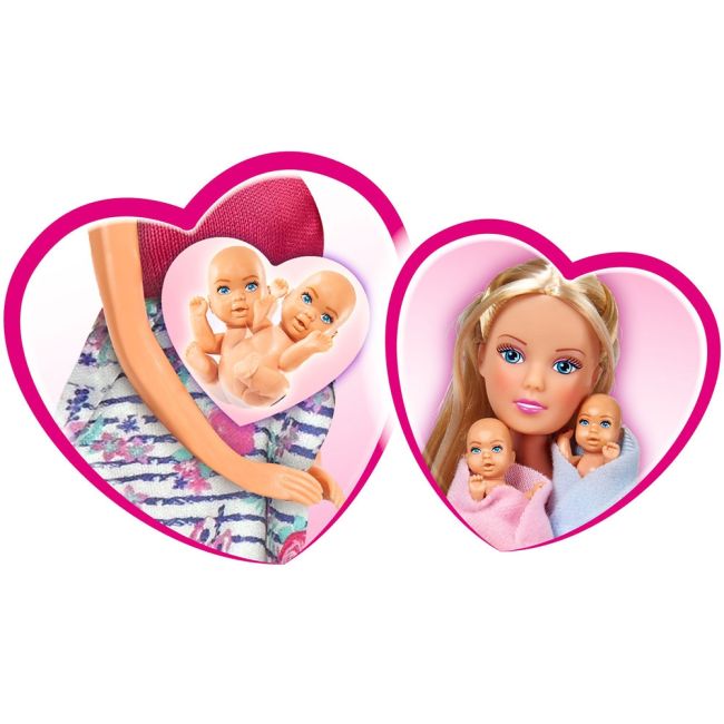 Papusa simba steffi love welcome twins 29 cm cu accesorii hubs105733333