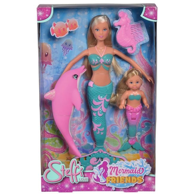 Set simba steffi love mermaid friends papusa 29 cm, papusa 12 cm, delfin si accesorii hubs105733336