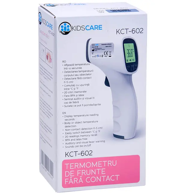 Termometru copii cu infrarosu pentru corp si obiecte KCT-602 Kidscare SUPKCT-602