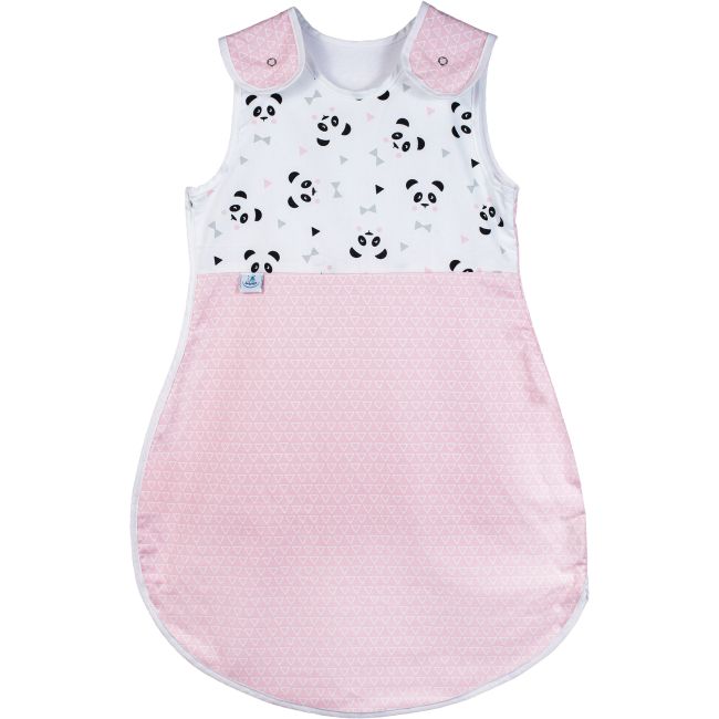 Sac de dormit bebe pentru vară – 0-6 luni, 100% bumbac, model pink pandas