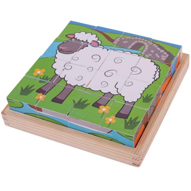 Puzzle cubic - animalute de la ferma