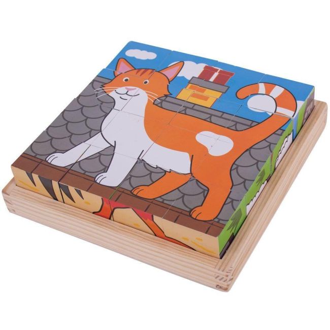 Puzzle cubic - animalute de la ferma