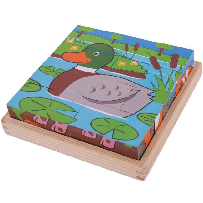 Puzzle cubic - animalute de la ferma