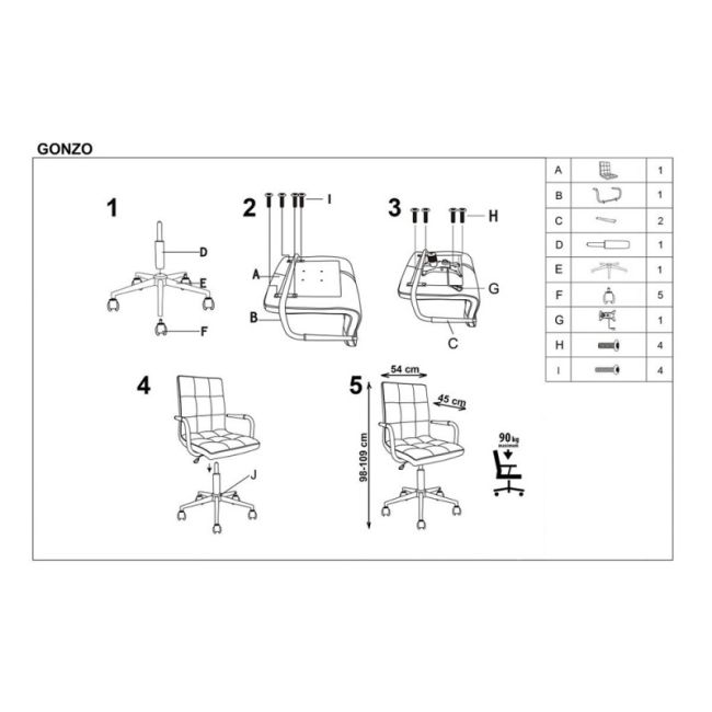 Scaun birou copii hm gonzo 3, tapiterie stofa, cadru polipropilena, inaltime reglabila, brate tapitate, 90 kg, gri inchis drm4870