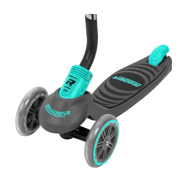 Trotineta pentru copii cu 3 roti Saica Ryder Neo 3400 cu roti din silicon reglabila pe inaltime pliabila albastru cu negru - SOLSA3400