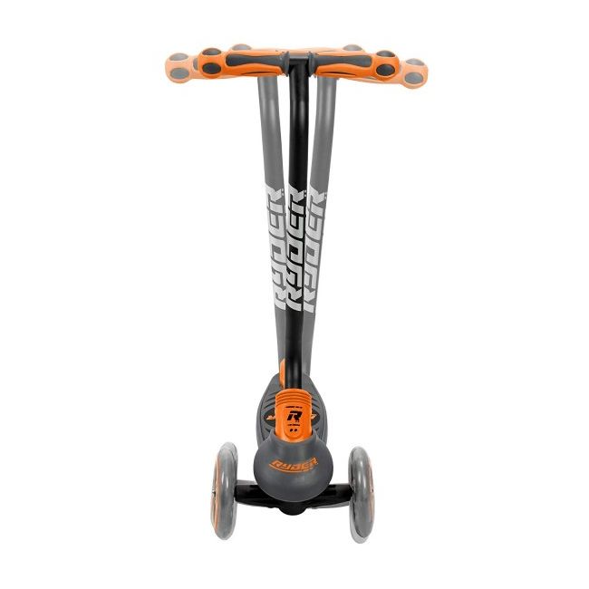 Trotineta pentru copii cu 3 roti Saica Ryder Neo 3401 cu roti din silicon reglabila pe inaltime pliabila portocaliu cu negru - SOLSA3401