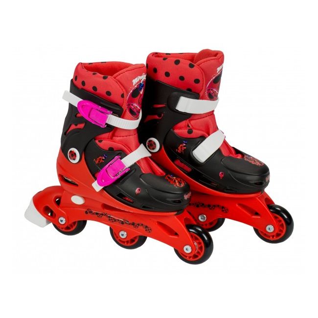 Role pentru copii cu 3 roti Saica 5833 Ladybug Buburuza Miraculoasa marime reglabila 31-34 roti interschimbabile frana de picior - SOLSA5833