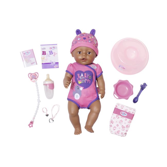 BABY born - Papusa etnica interactiva cu corp moale, 43 cm - ARTZF824382
