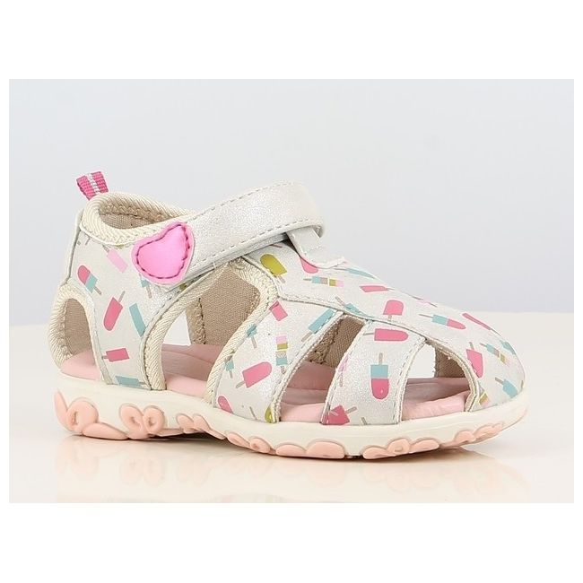 Sandale argintii pentru fetite - Ice Cream - B140480.Marimea 22