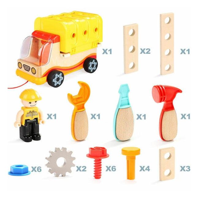 Jucarie 2 in 1 - camion si banc de lucru
