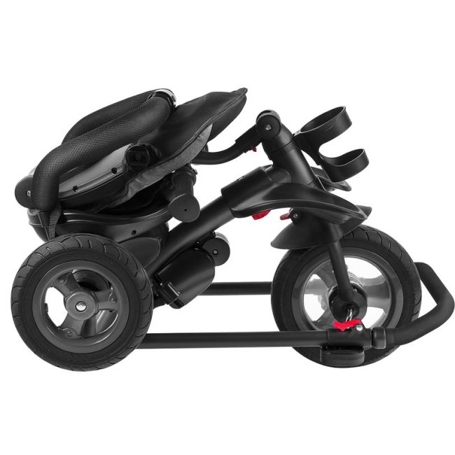 Lionelo - Tricicleta Tris Jeans Mecanism de pedalare libera, Suport picioare, Control al directiei, Scaun reversibil, Rotire 360 grade, Pliabila, Albastru BYNLO-TRIS_JEANS