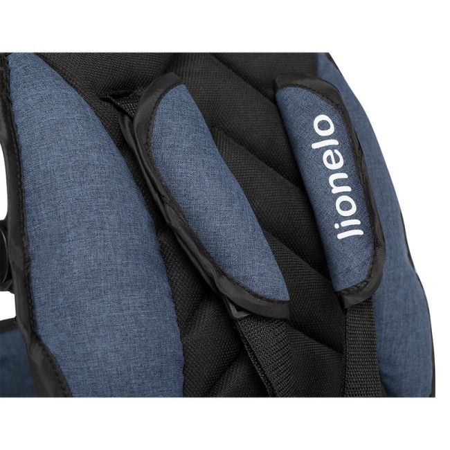 Lionelo - Tricicleta Tris Jeans Mecanism de pedalare libera, Suport picioare, Control al directiei, Scaun reversibil, Rotire 360 grade, Pliabila, Albastru BYNLO-TRIS_JEANS