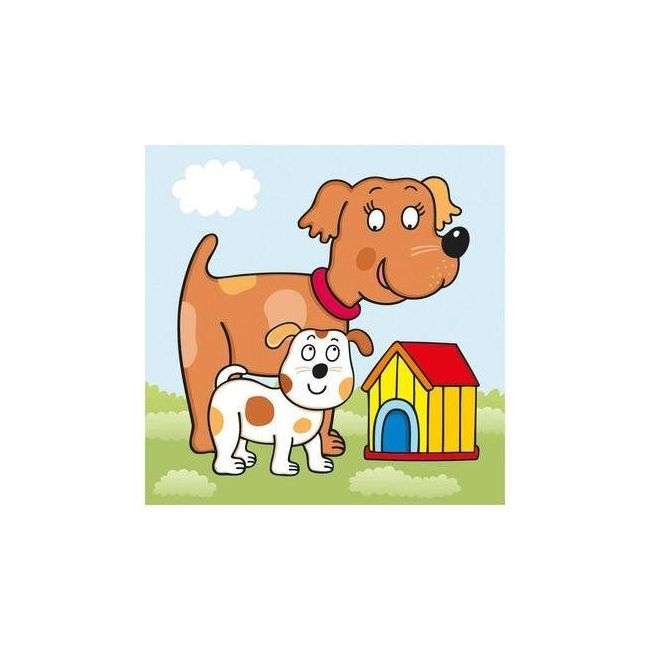 Baby puzzle - animalute jucause (3,4 si 5 piese)