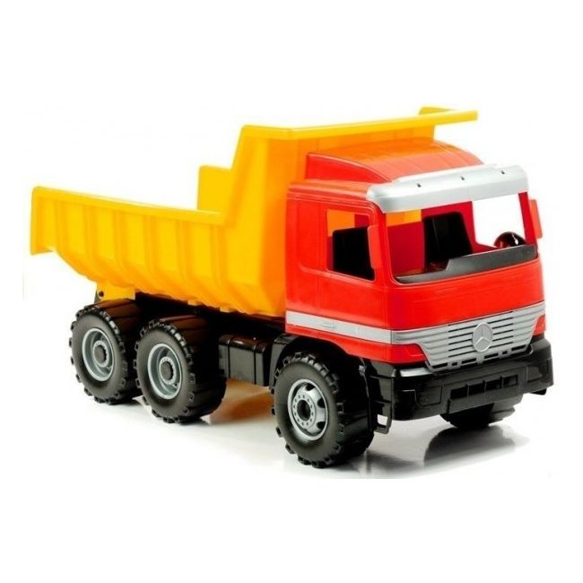 Camion cu basculanta din plastic pentru copii Lena cu licenta Mercedes 63cm cu 3 axe - SOLLE02041