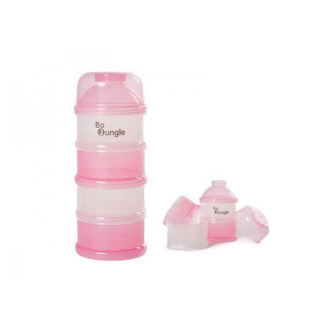Containere roz lapte praf BO Jungle cu 4 compartimente - SOLBJB530310