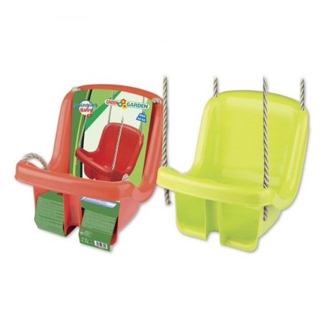 Leagan din plastic copii pentru exterior Androni cu spatar verde sau rosu - SOLAG8300-0000