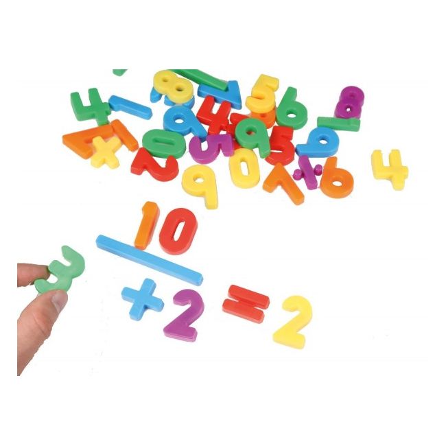 Set cifre si semne matematice magnetice Lena multicolore 36 piese 3 cm lungime - SOLLE65747
