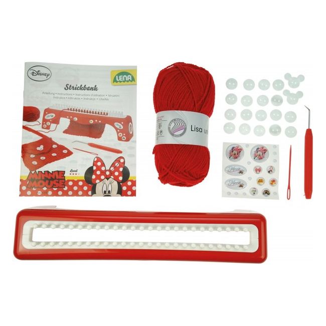 Set creativ de tricotat Lena modele din lana pentru copii cu licenta Minnie - SOLLE42001