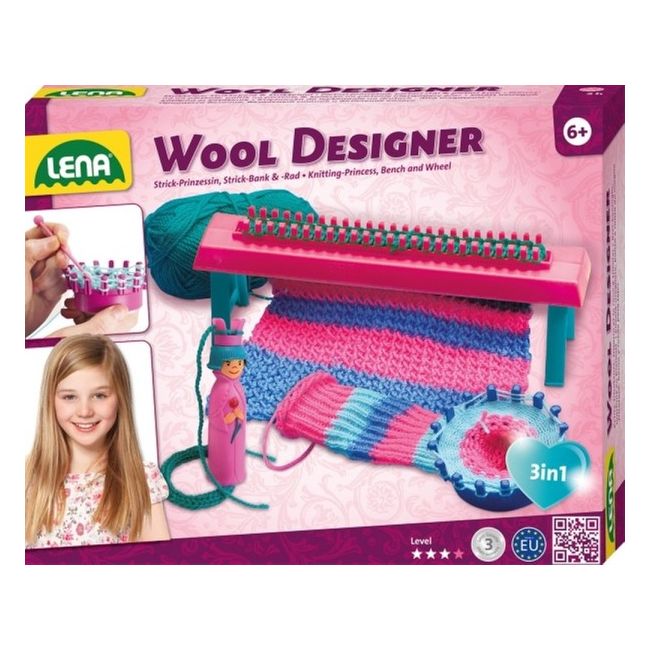 Set creativ de tricotat Lena modele din lana pentru copii - SOLLE42681
