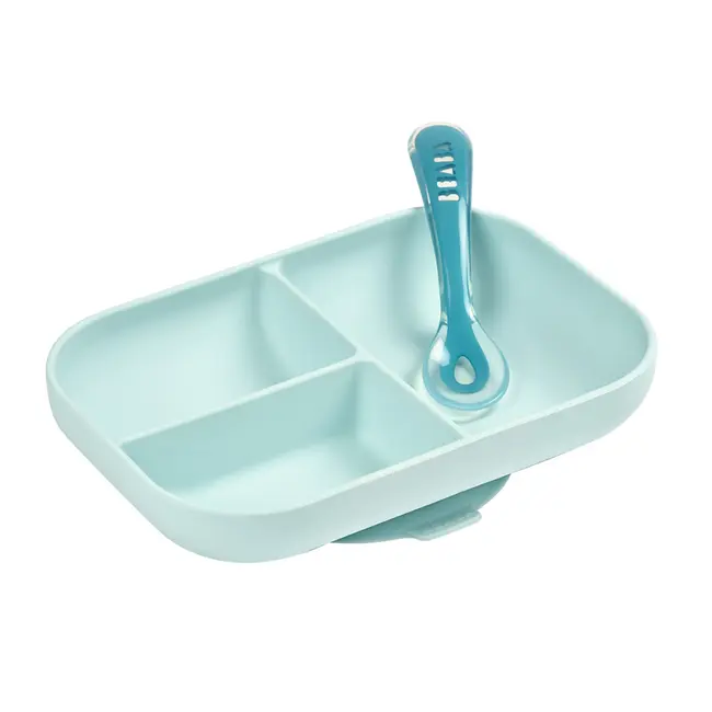Set de masa silicon Beaba 2 piese Bleu ERFB913455