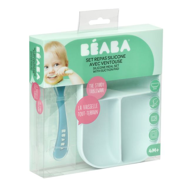 Set de masa silicon Beaba 2 piese Bleu ERFB913455
