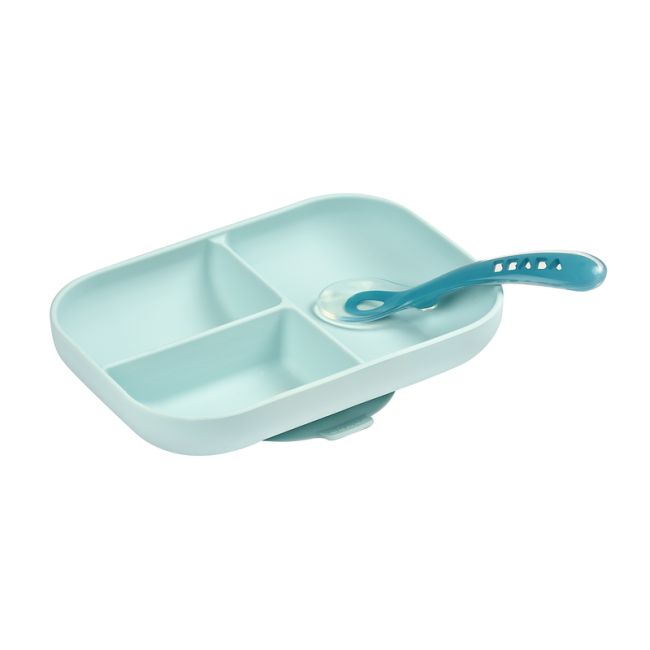 Set de masa silicon Beaba 2 piese Bleu ERFB913455