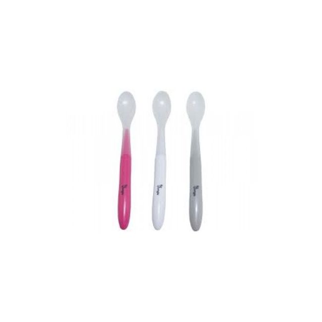Set tacamuri copii BO Jungle 3 lingurite moi din silicon roz - SOLBJB571020