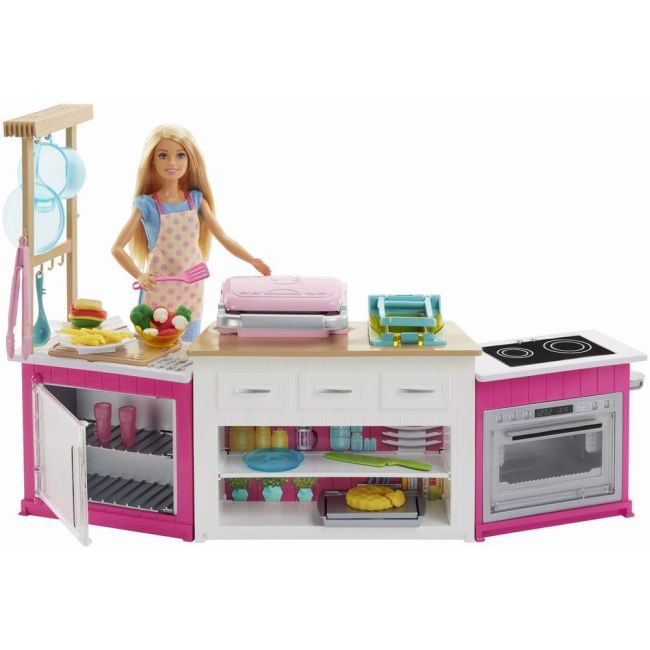 PAPUSA BARBIE CU SET DE JOACA BUCATARIE VIVMTFRH73