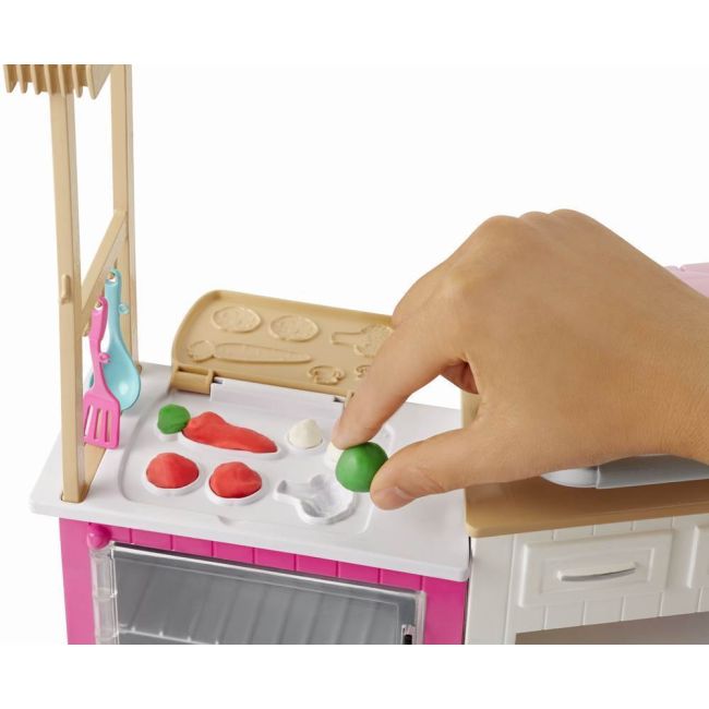PAPUSA BARBIE CU SET DE JOACA BUCATARIE VIVMTFRH73