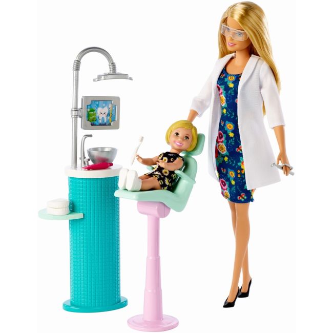BARBIE CARIERE SET MOBILIER CU PAPUSA LA STOMATOLOG VIVMTDHB63_FXP16