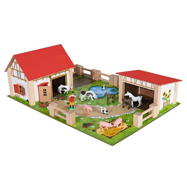 FERMA DIN LEMN CU 25 DE ACCESORII VIV100004308