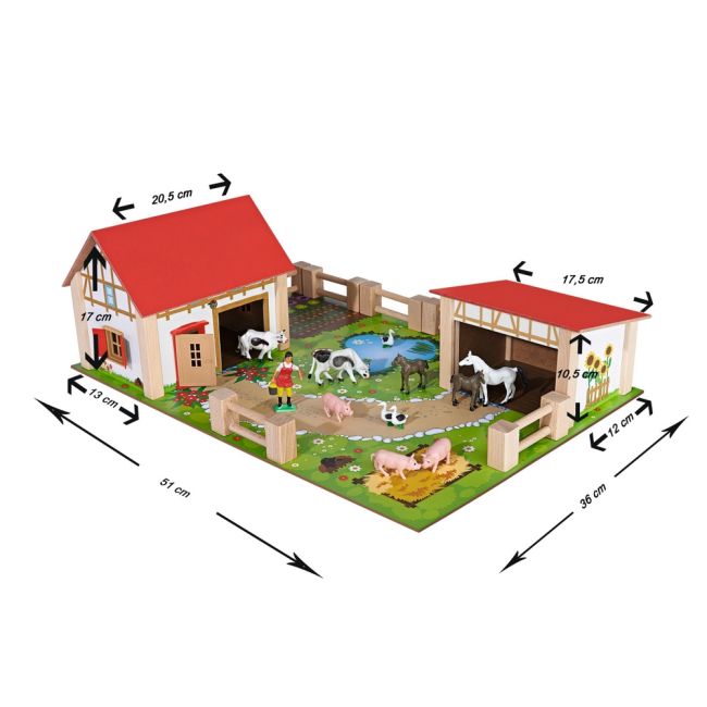 FERMA DIN LEMN CU 25 DE ACCESORII VIV100004308