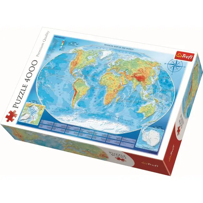 PUZZLE TREFL 4000 HARTA FIZICA A LUMII VIV45007