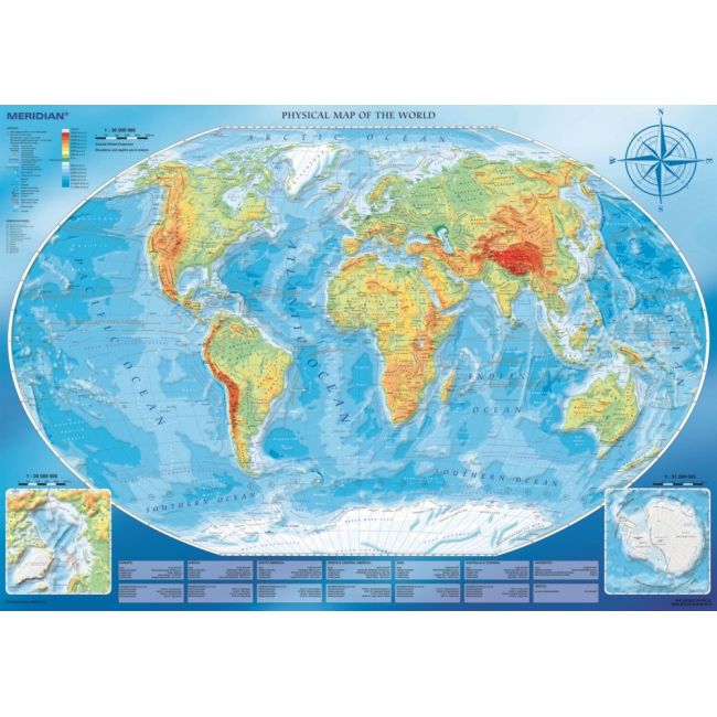 PUZZLE TREFL 4000 HARTA FIZICA A LUMII VIV45007