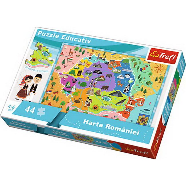 PUZZLE TREFL EDUCATIONAL CU HARTA ROMANIEI VIV15543