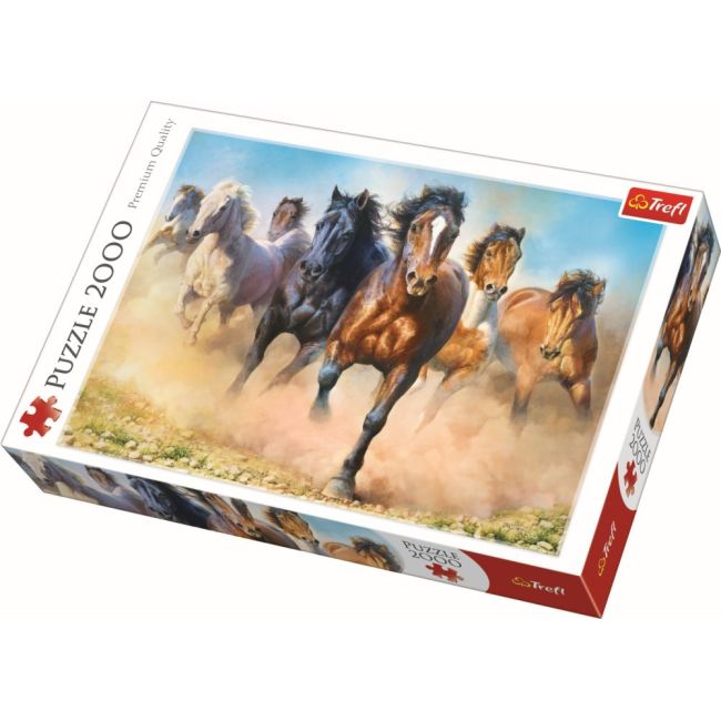 PUZZLE TREFL 2000 HERGHELIE DE CAI GALOPAND VIV27098