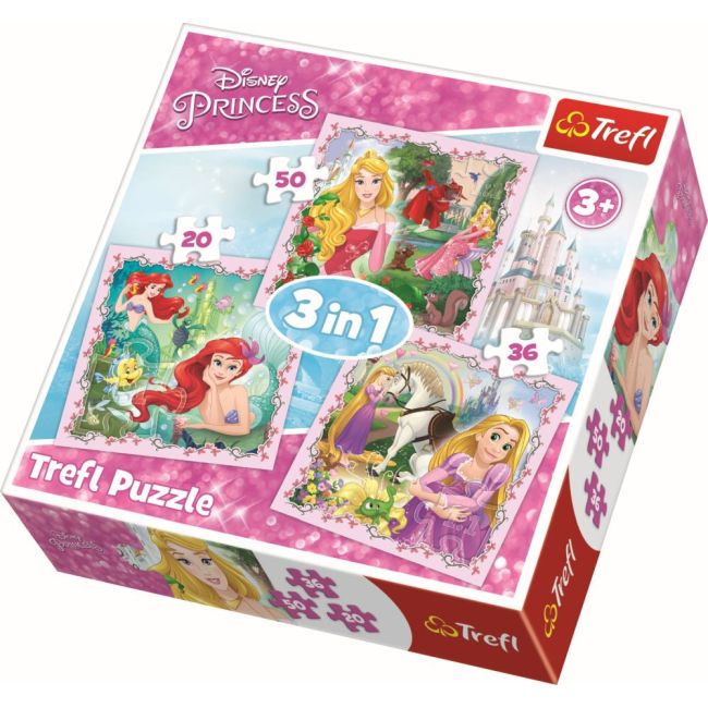 PUZZLE TREFL 3IN1 PRINTESE VIV34842