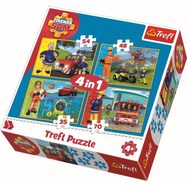PUZZLE TREFL 4IN1 POMPIERUL SAM IN ACTIUNE VIV34311