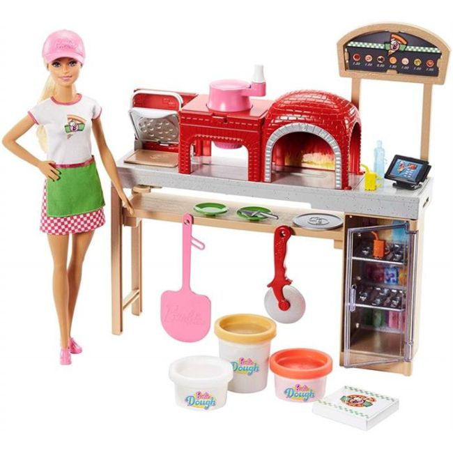Set De Jucarii Papusa Mattel Barbie Pizza Chef Doll Playset - VG72432