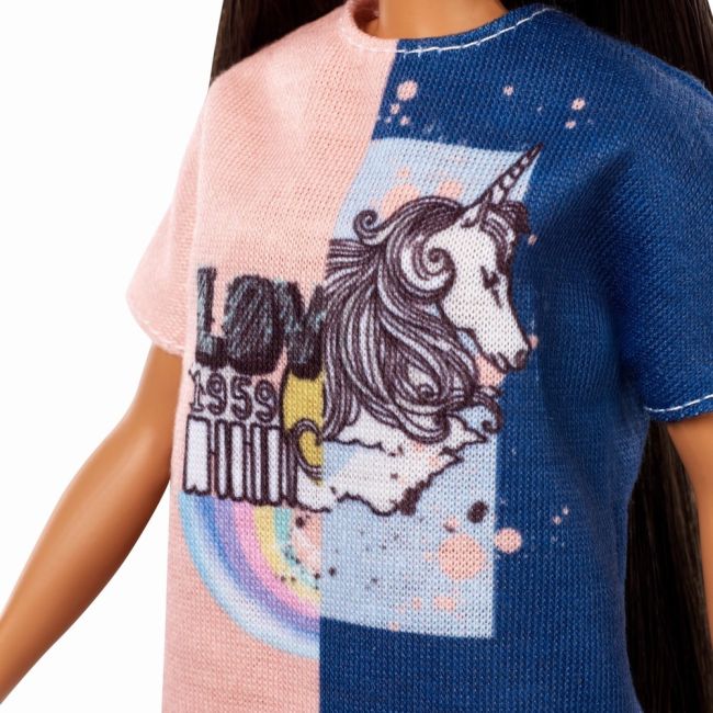 PAPUSA BARBIE FASHIONISTA BRUNETA CU PAR LUNG VIVMTFBR37_FXL43