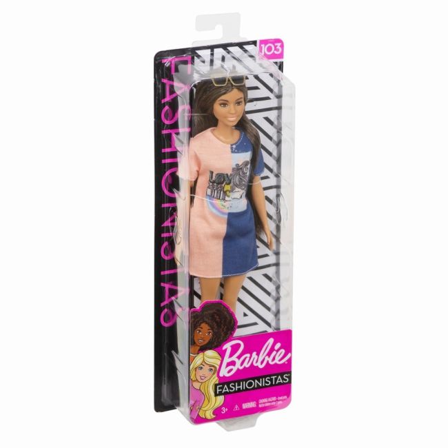 PAPUSA BARBIE FASHIONISTA BRUNETA CU PAR LUNG VIVMTFBR37_FXL43