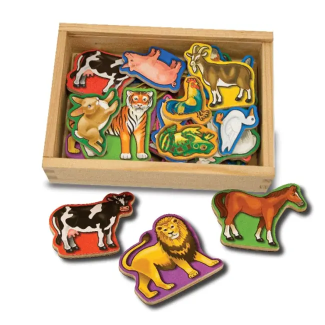 Animale de lemn cu magneti Melissa and Doug - OKEMD0475