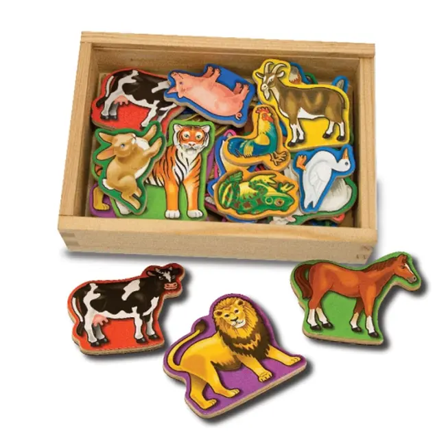 Animale de lemn cu magneti Melissa and Doug - OKEMD0475