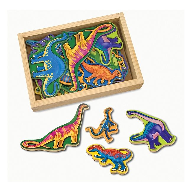 Dinozauri din lemn cu magneti Melissa and Doug - OKEMD0476