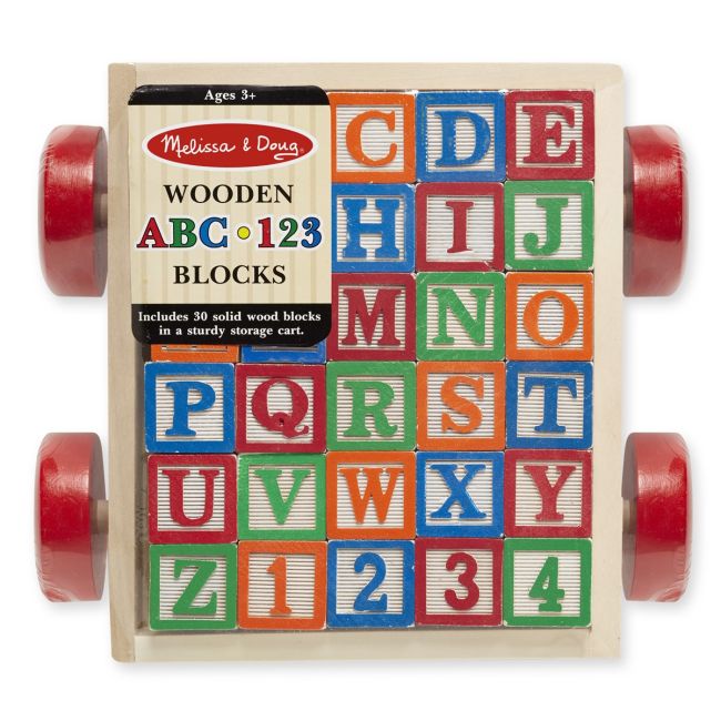 Melissa and Doug - Carucior cu cuburi ABC - OKEMD1169