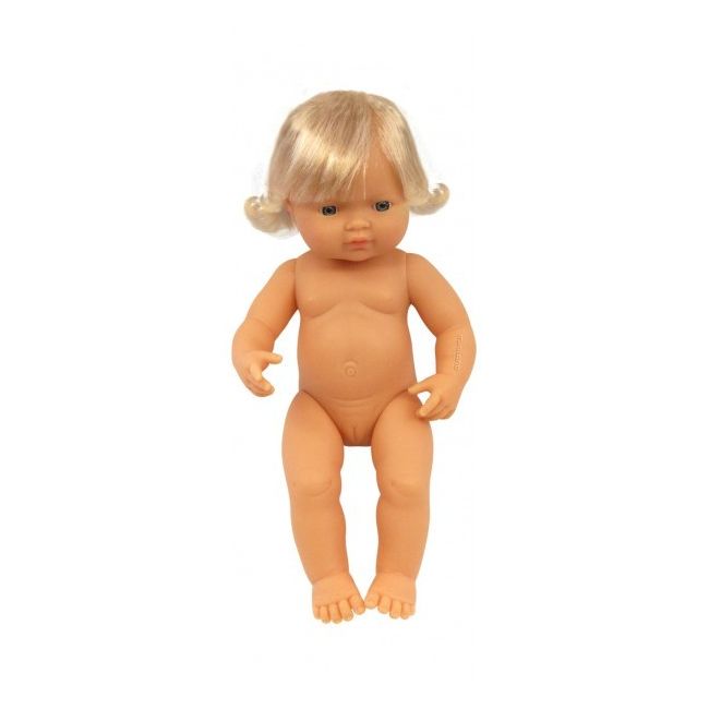 Papusa Bebelus european fetita Miniland 38 cm - OKEML31052