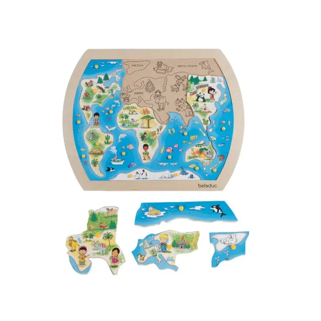 Puzzle din lemn O lume intreaga Beleduc - OKEBEL10151