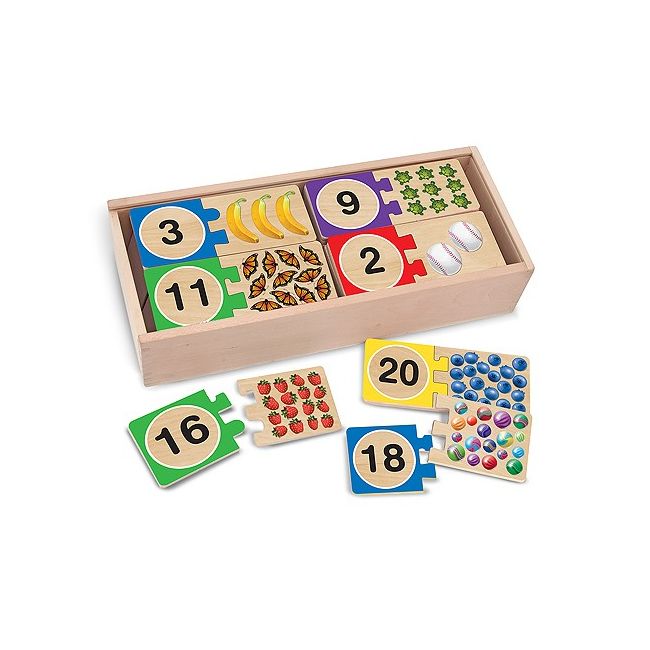 Puzzle din lemn pentru invatarea numerelor - OKEMD2542