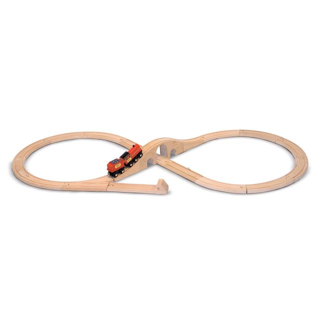 Tren lemn si Circuit 8 Melissa and Doug - OKEMD0703